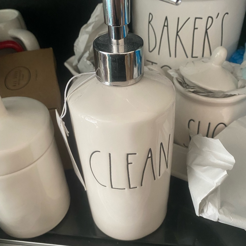 Rae Dunn “Clean” soap dispenser